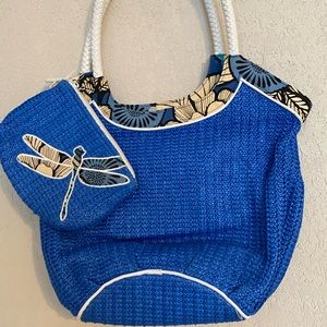 Vera Bradley small tote with matching cosmetic bag